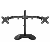 GameMax Dual Monitor Arm Stand LCD Desk Mount Freestanding For Two 13 Inch To 27 Inch