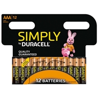 [BADUR-SIAAAB12] Duracell Simply Alkaline Pack of 12 AAA Batteries