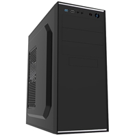 CiT Jet Stream Mid Tower 1 x USB 3.0 / 1 x USB 2.0 Black & Silver Case
