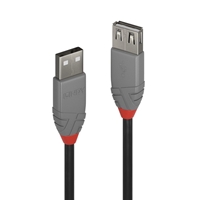 Lindy 36701 0.5m USB-A (M) 2.0 To USB-A (F) 2.0 Anthra Line 480Mbps Extension Cable -