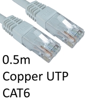 [CLTAR-ERT-600-WH] RJ45 (M) to RJ45 (M) CAT6 0.5m White OEM Moulded Boot Copper UTP Network Cable
