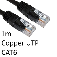 [CLTAR-ERT-601] RJ45 (M) to RJ45 (M) CAT6 1m Black OEM Moulded Boot Copper UTP Network Cable