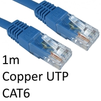 [CLTAR-ERT-601-BL] RJ45 (M) to RJ45 (M) CAT6 1m Blue OEM Moulded Boot Copper UTP Network Cable