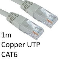 [CLTAR-ERT-601GRY] RJ45 (M) to RJ45 (M) CAT6 1m Grey OEM Moulded Boot Copper UTP Network Cable