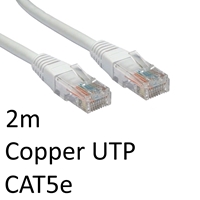 [CLTAR-URT-602-WH] RJ45 (M) to RJ45 (M) CAT5e 2m White OEM Moulded Boot Copper UTP Network Cable