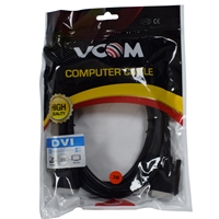 VCOM DVI-D (M) to DVI-D (M) (24+1 pin) 3m Black Retail Packaged Display Cable