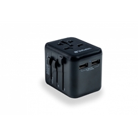 [CLVER-49543] Verbatim UTA-01 Universal Travel Adapter with 2 x USB-A Ports 12W