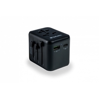 [CLVER-49544] Verbatim UTA-02 Universal Travel Adapter with 1 x USB-C PD 20W / 1 x USB-A QC 3.0