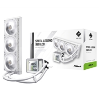 ASRock Steel Legend 360 LCD White AIO Liquid CPU Cooler