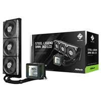 ASRock Steel Legend Dark 360 LCD AIO Liquid CPU Cooler