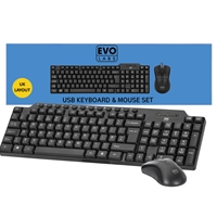 [KEEVO-CM501UK] Evo Labs CM-501UK Wired Multimedia Keyboard and Mouse Combo Set