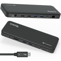 [LDPLU-TBT4-UD5] Plugable TBT4-UD5 ThunderBolt 4 Dual Monitor (2x 4K or 1x 8K) 96W USB-C PD Docking Station