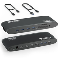 Plugable UD-6950H Universal Dual Monitor 4K USB-A/USB-C DisplayLink Certified Docking