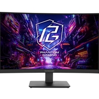 ASRock Phantom Gaming PG27QRT1B 27 Inch QHD (2560 x 1440) Curved 1500R VA Gaming Monitor, 180Hz Monitor