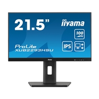 iiyama PROLITE XUB2293HSU-B7 22 inch IPS Monitor, Full HD, 1ms, USB Hub, HDMI, DisplayPort, Freesync, 100Hz Monitor
