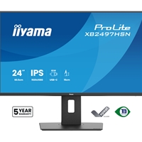 iiyama XB2497HSN-B1 24"" IPS LCD USB-C Dock Display with 65W Charging Monitor