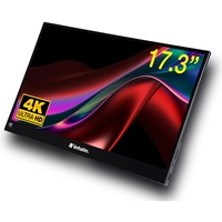 [MOVER-32239] Verbatim Portable 17.3 Inch Touchscreen Monitor 4K UHD ALU, HDMI, 2x USB-C, 3840 x 2160 Resolution, 60Hz Monitor