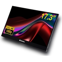 Verbatim PMT-17 Portable 17.3"" FHD Touchscreen Monitor ALU, 1920 x 1080 Resolution, 60Hz Monitor
