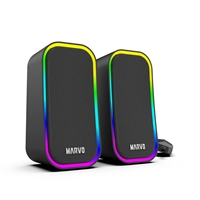 [SPMAR-SG285] Marvo Scorpion SG-285 Havoc 20 USB Powered Stereo RGB 6W Gaming Speakers (Black)